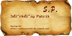 Sárközy Patrik névjegykártya